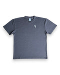 Rendyr Bold Tee front view in grey on white background with white R logo on top left chest