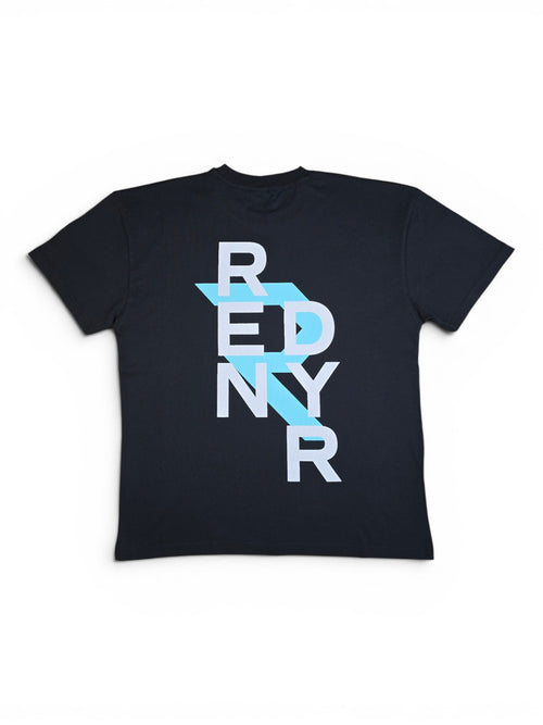 Rendyr Bold Tee back view in black on white background with large Rendyr Bold logo to rear