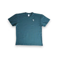 Rendyr Bold Tee front view in green on white background with white R logo on top left chest